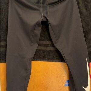 Nike Black joggers with White Swoosh